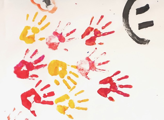 An image of hand prints