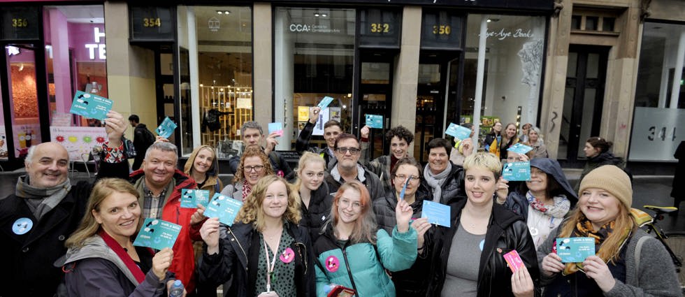 Walk a Mile participants in Glasgow 