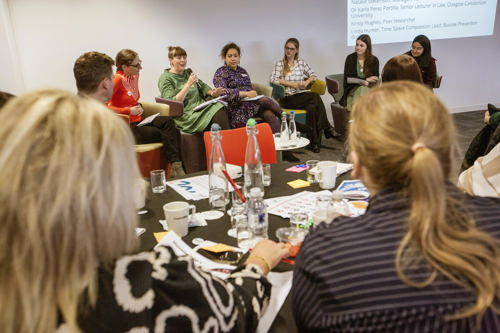 Image is of panel member talking